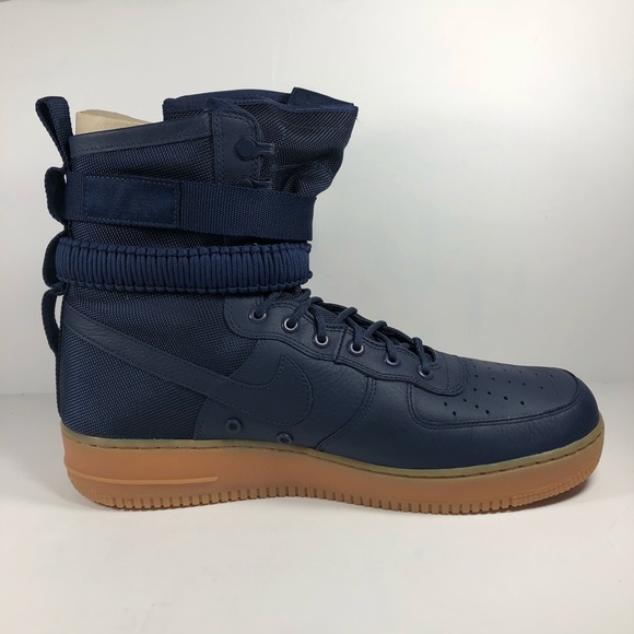 Nike SF AF-1 Midnight Navy & Gum Bottoms Sneakers - Picture 5 of 7